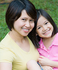 photo of mother and daughter